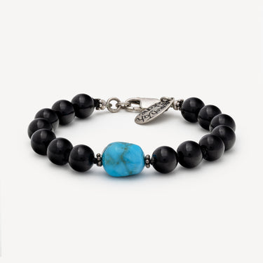 Black Tourmaline Turquoise Bracelet