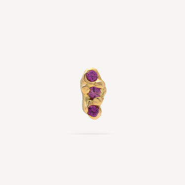 Yellow Gold Ruby Stud Earrings