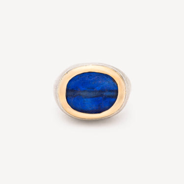 Bague Cachet Scaraboide Lapis
