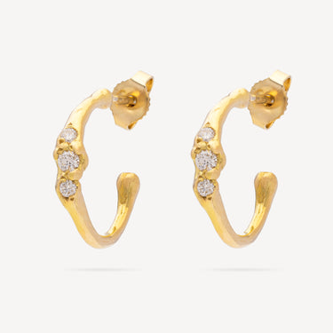 Tenny Comet Diamond Hoop Earrings