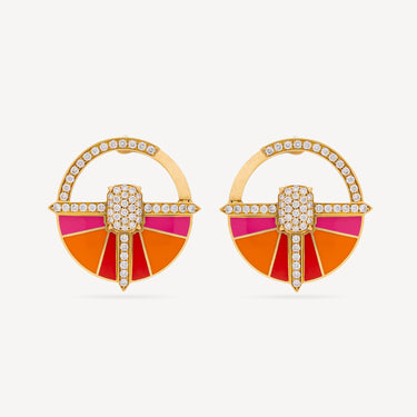 Boucles d'Oreille Mini Hiba Rouges