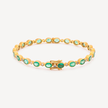 MANJULA EMERALD DIAMOND YG BRACELET