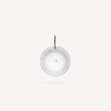 Frosted Crystal Heart Pendant