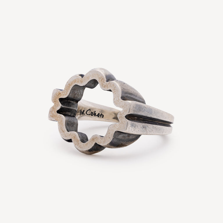 Silver Notched Ring