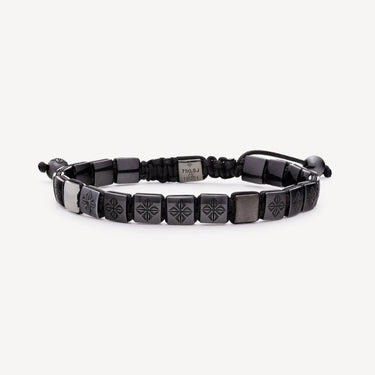 Bracelet 6mm Lock Black And Grey