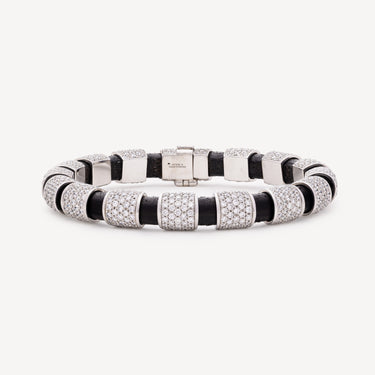 Bracelet Cuir Pavé Blanc