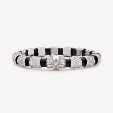 Bracelet Cuir Pavé Blanc