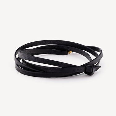 Mini Hook Leather Bracelet Gold