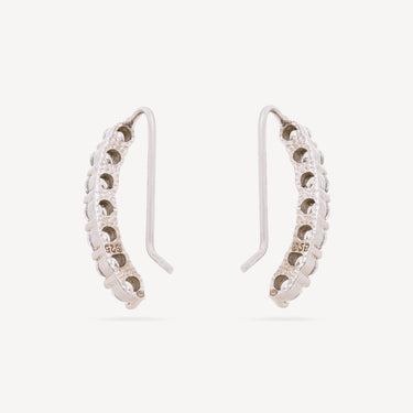 Boucles d’Oreille Montantes Argent Diamants