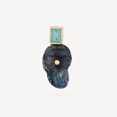 Pendentif Plume Aigue-Marine