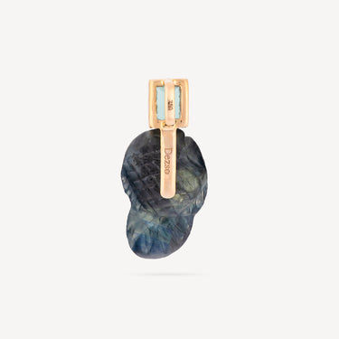 Pendentif Plume Aigue-Marine