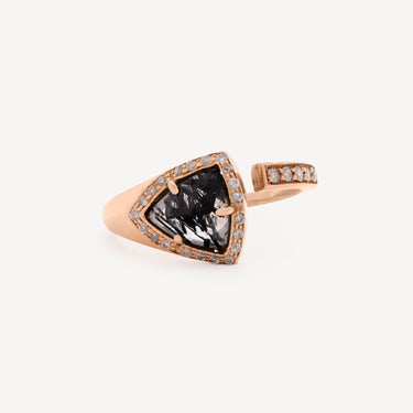 Bague Quartz Tourmaline