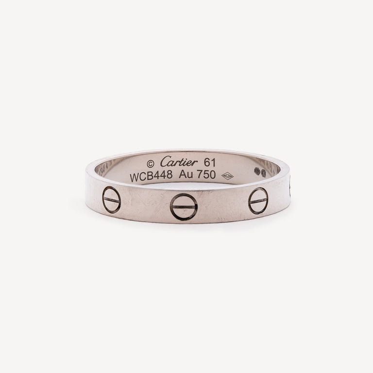 Bague Love Petit Modèle Or Blanc