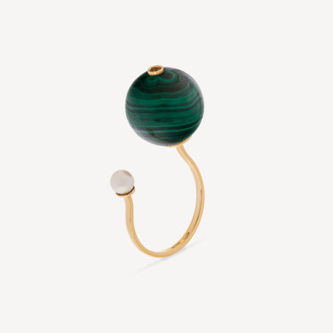 Bague Malachite Piercing