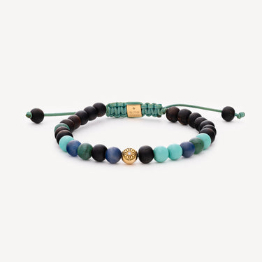 Bracelet 6mm Non-Braided Bleu Vert