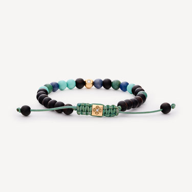 Bracelet 6mm Non-Braided Bleu Vert