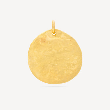 Pendentif Rond Brut Or Jaune