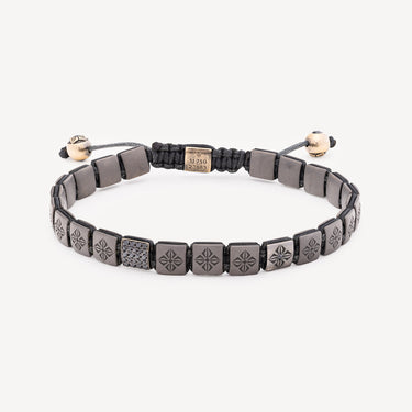 Bracelet 6mm Lock Gris Noir