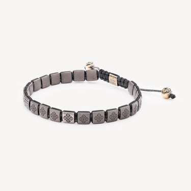 Bracelet 6mm Lock Gris Noir