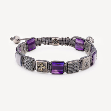 Bracelet 10mm Lock Améthystes Saphirs