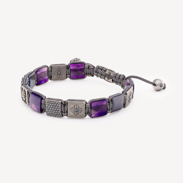 Bracelet 10mm Lock Améthystes Saphirs