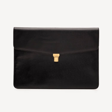 Porte-Documents Cuir Grainé Noir