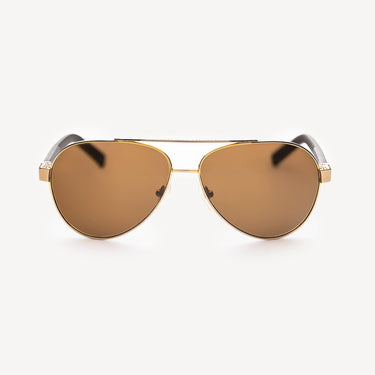 Lunettes de soleil Aviateur Acier Doré