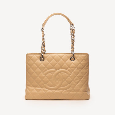 Sac Chanel Grand GST Cuir Caviar Beige