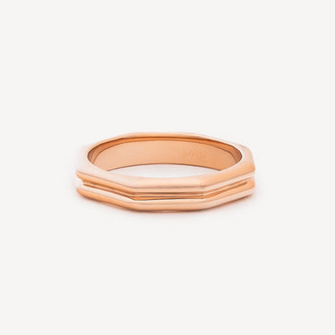 Bague Carrington Octagon Or Rose