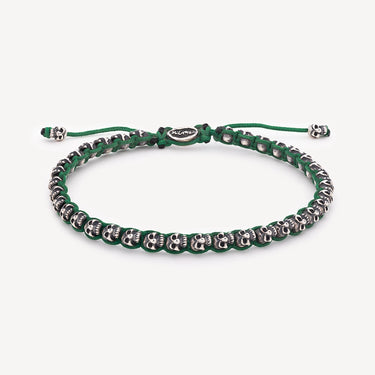 Bracelet Silver Skull Vert