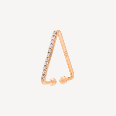 Ear Cuff Or rose et Diamants