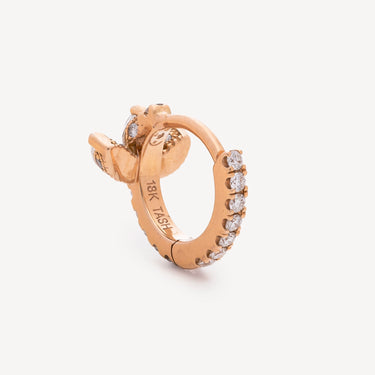 Boucle d'Oreille Hoop Lotus Or Rose