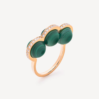 Bague La Réserve Malachite et Diamant