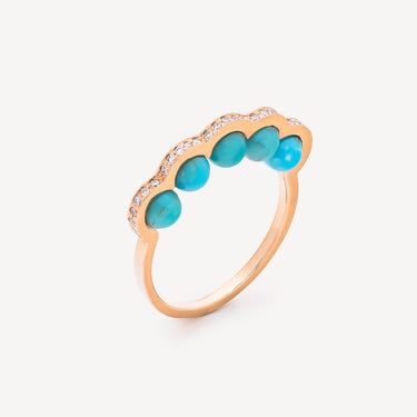 Bague Coco Beach Turquoise et Diamant