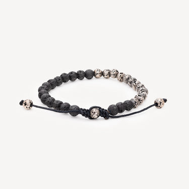 Bracelet Lava Stone Noir