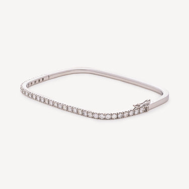 Bracelet Stable Demi Pavé Or blanc