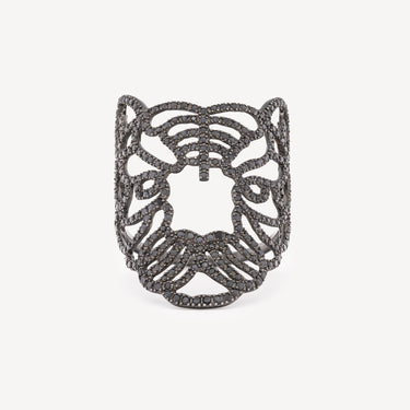 Bague Visage dde tigre Diamant noir
