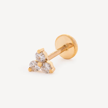 Piercing Stud 3 Diamants