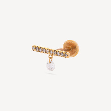 Piercing Mini Barre Pavé Diamants