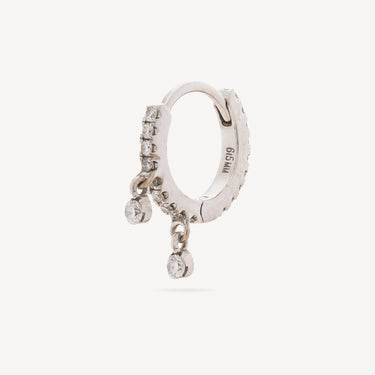 Boucle d'Oreille Créole Double Eternity