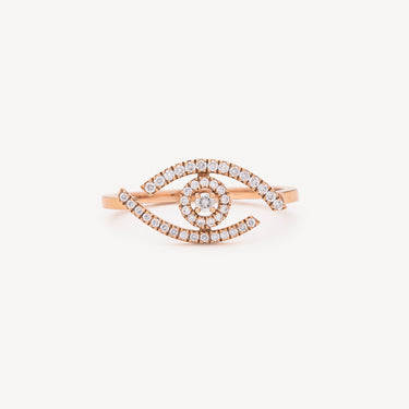 Bague Lucky Oeil Pavée Or rose
