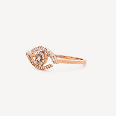 Bague Lucky Oeil Pavée Or rose