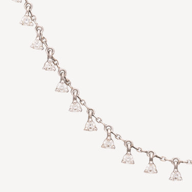 Collier Infinity Or blanc Diamant