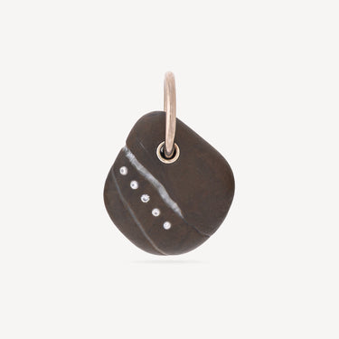 Pendentif Galet Diamants