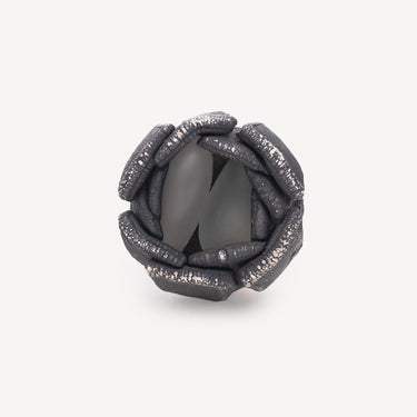 Bague Pierre de lune Fumée