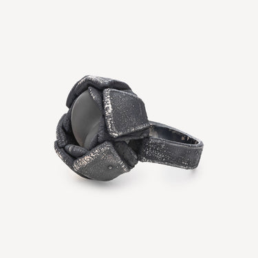 Bague Pierre de lune Fumée