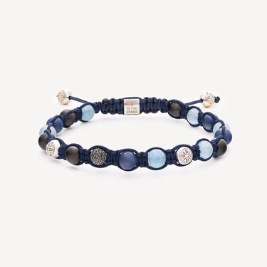 Bracelet 6 mm Braided Saphir Bleu