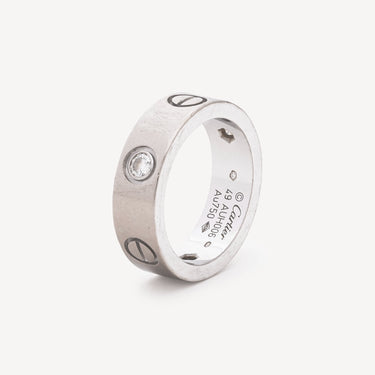 Bague Love 3 Diamants Or blanc