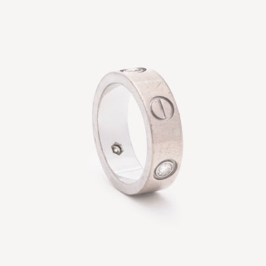 Bague Love 3 Diamants Or blanc