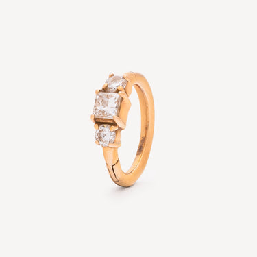 Créole Princesse 6.5 mm Or rose Diamants